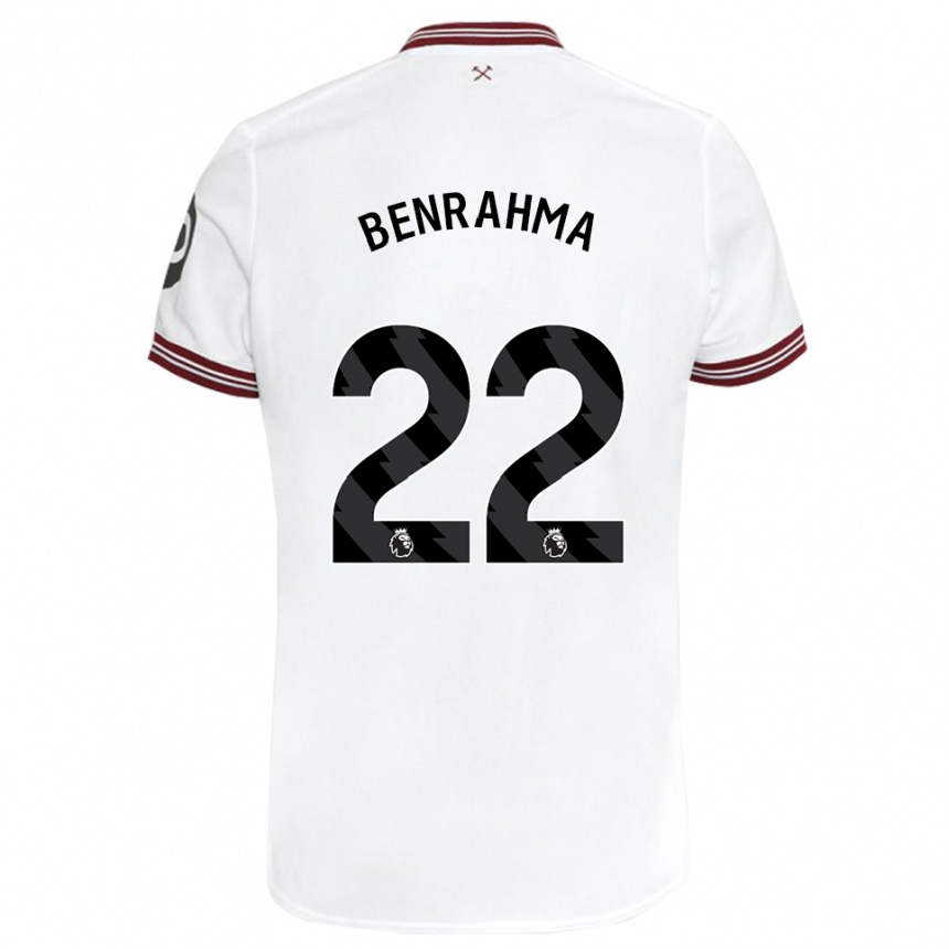 Kids Football Saïd Benrahma #22 White Away Jersey 2023/24 T-Shirt