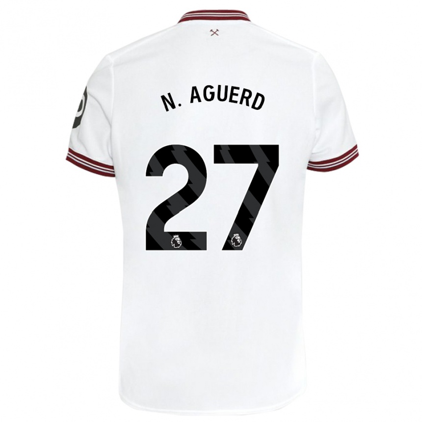 Kids Football Nayef Aguerd #27 White Away Jersey 2023/24 T-Shirt