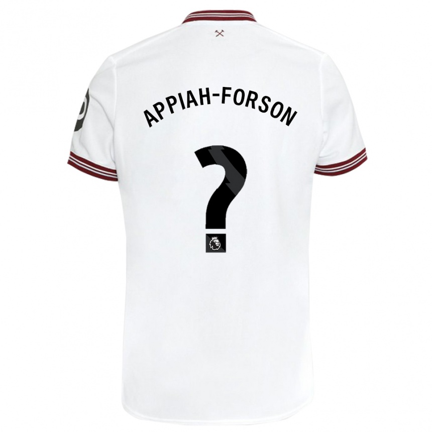 Kids Football Keenan Appiah-Forson #0 White Away Jersey 2023/24 T-Shirt