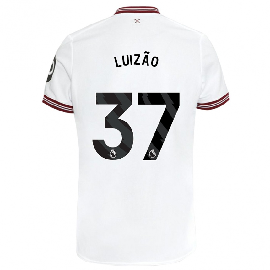 Kids Football Luizão #37 White Away Jersey 2023/24 T-Shirt