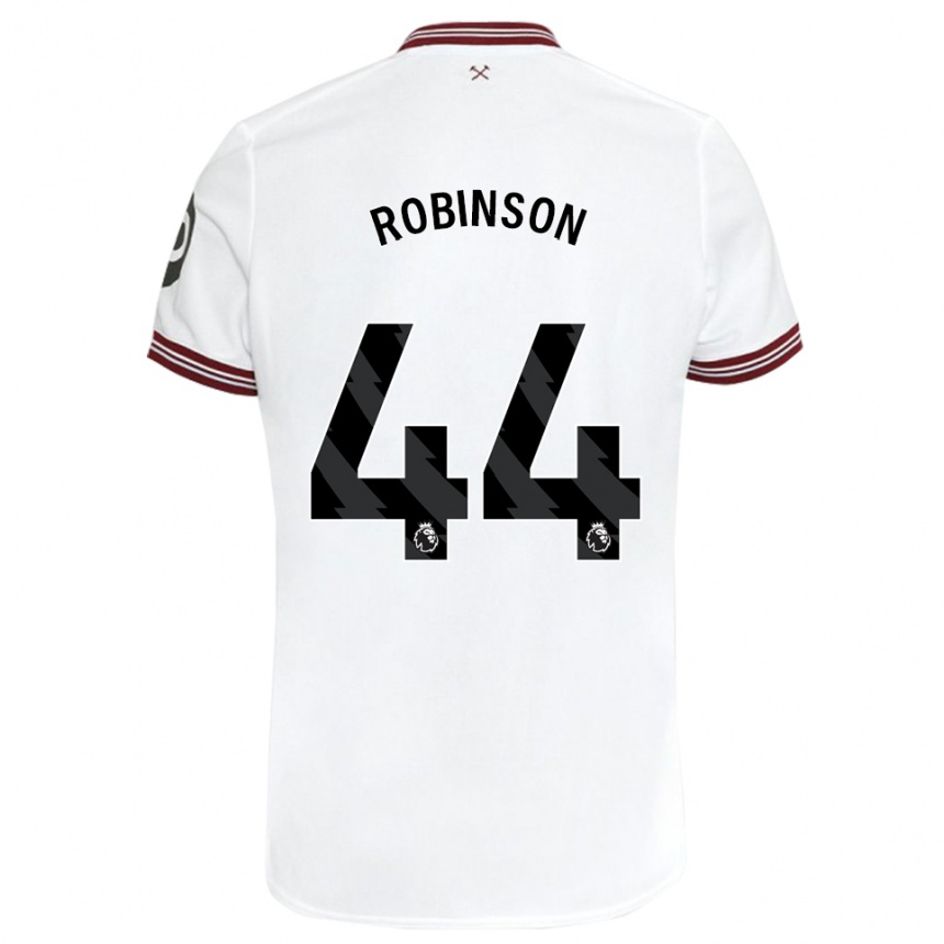 Kids Football Junior Robinson #44 White Away Jersey 2023/24 T-Shirt