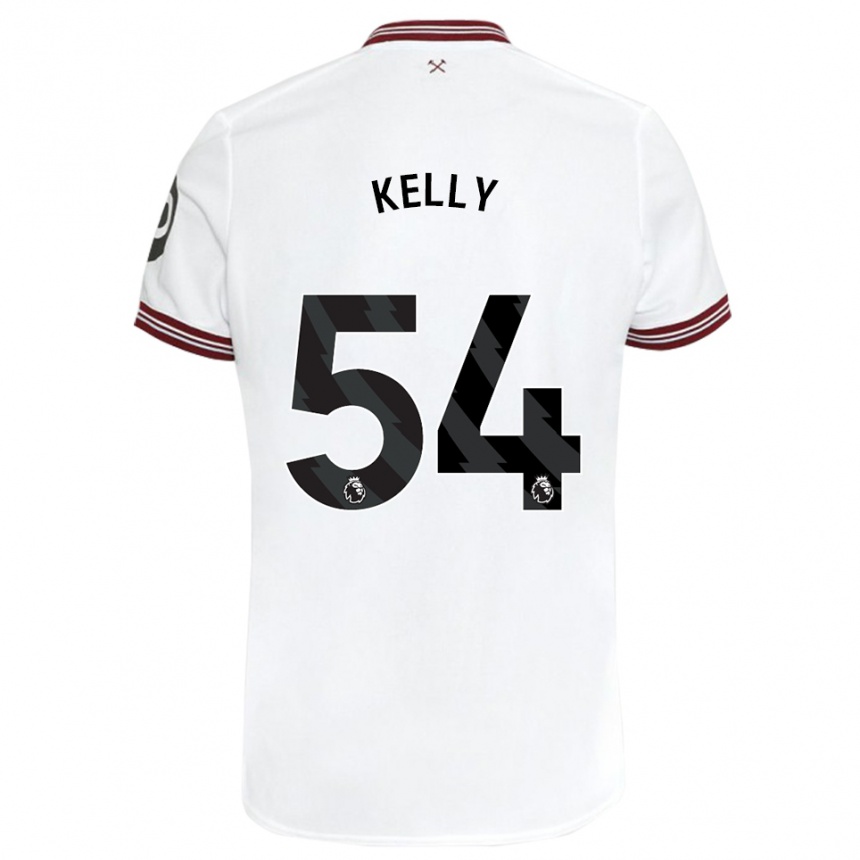 Kids Football Patrick Kelly #54 White Away Jersey 2023/24 T-Shirt