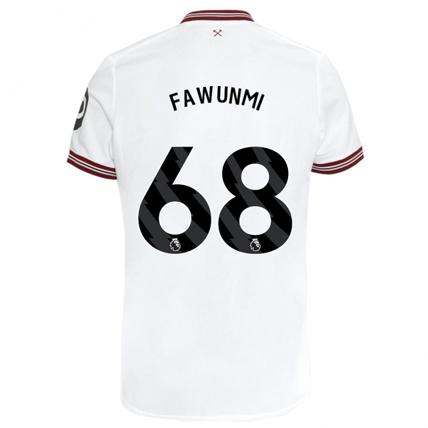 Kids Football Favour Fawunmi #68 White Away Jersey 2023/24 T-Shirt