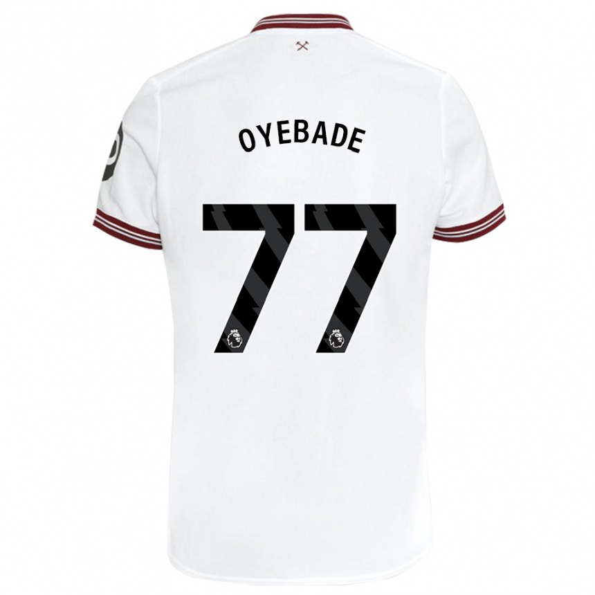 Kids Football Rayan Oyebade #77 White Away Jersey 2023/24 T-Shirt