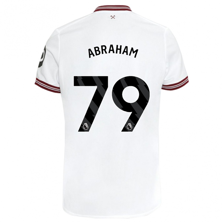 Kids Football Dondre Abraham #79 White Away Jersey 2023/24 T-Shirt