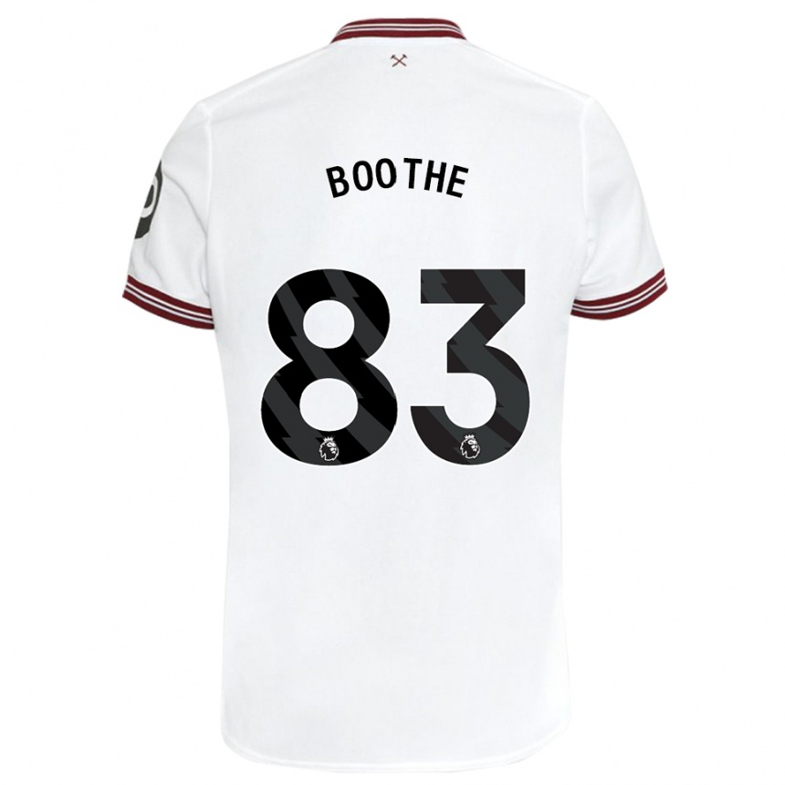 Kids Football Sebastian Boothe #83 White Away Jersey 2023/24 T-Shirt