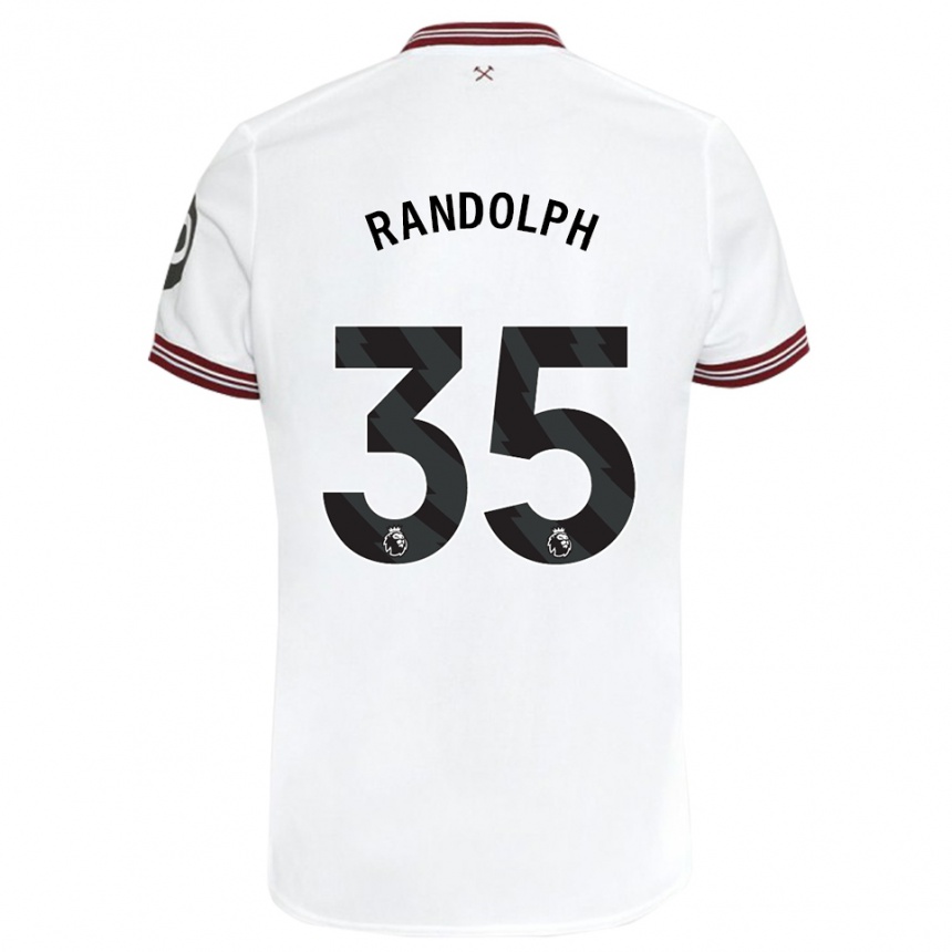 Kids Football Darren Randolph #35 White Away Jersey 2023/24 T-Shirt