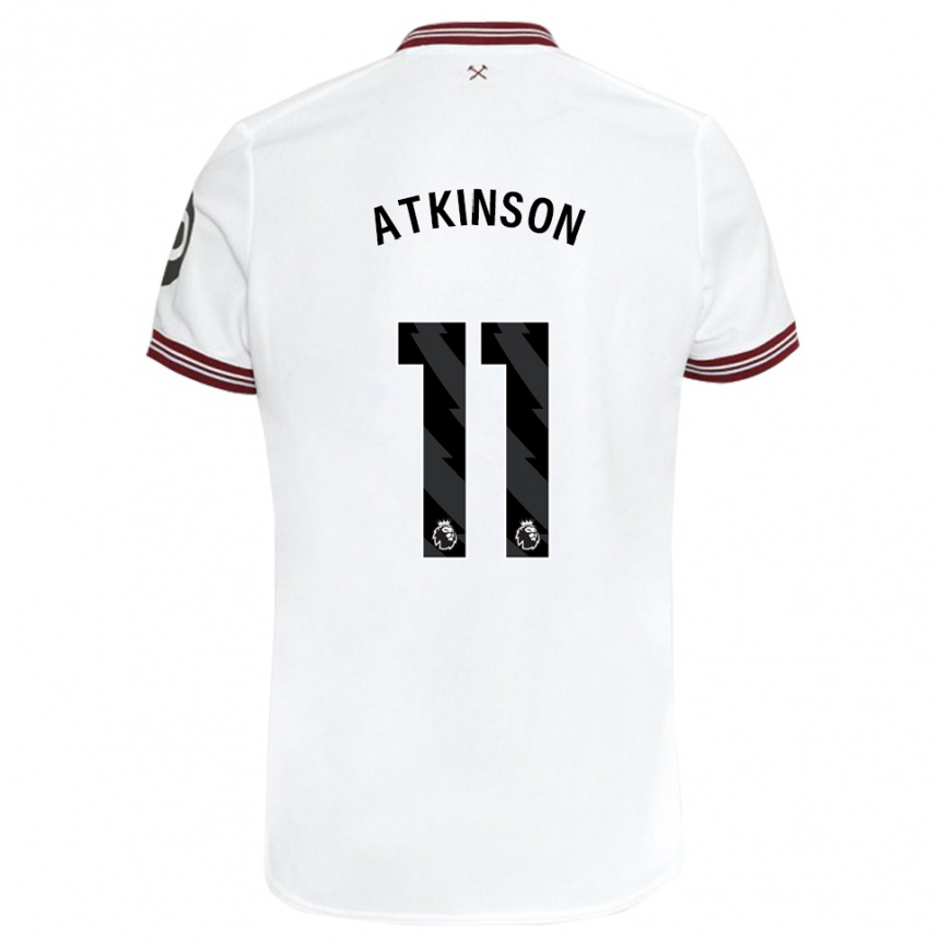 Kids Football Izzy Atkinson #11 White Away Jersey 2023/24 T-Shirt