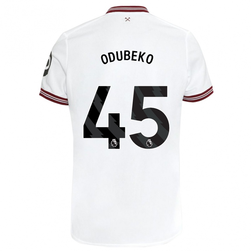 Kids Football Mipo Odubeko #45 White Away Jersey 2023/24 T-Shirt