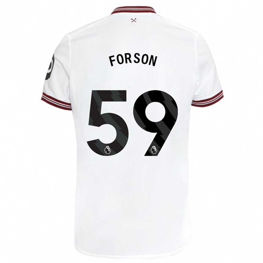 Kids Football Keenan Forson #59 White Away Jersey 2023/24 T-Shirt