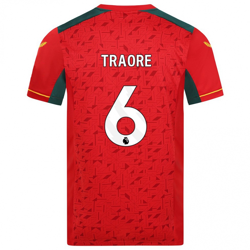 Kids Football Boubacar Traoré #6 Red Away Jersey 2023/24 T-Shirt