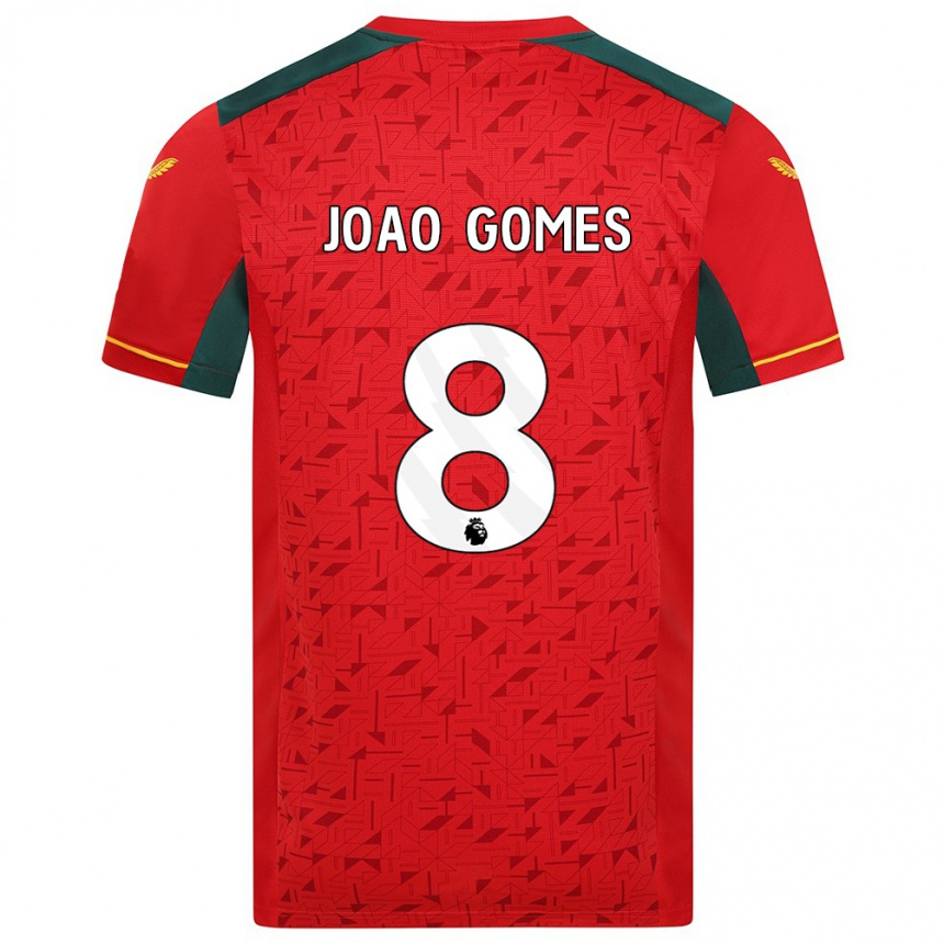 Kids Football João Gomes #8 Red Away Jersey 2023/24 T-Shirt