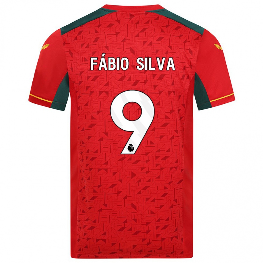 Kids Football Fábio Silva #9 Red Away Jersey 2023/24 T-Shirt