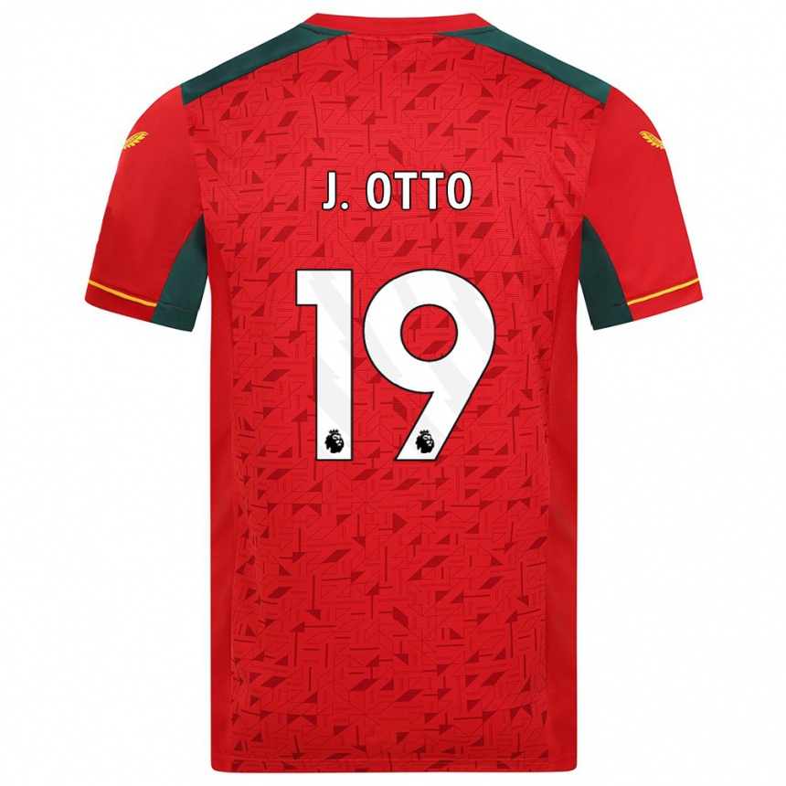 Kids Football Jonny Otto #19 Red Away Jersey 2023/24 T-Shirt