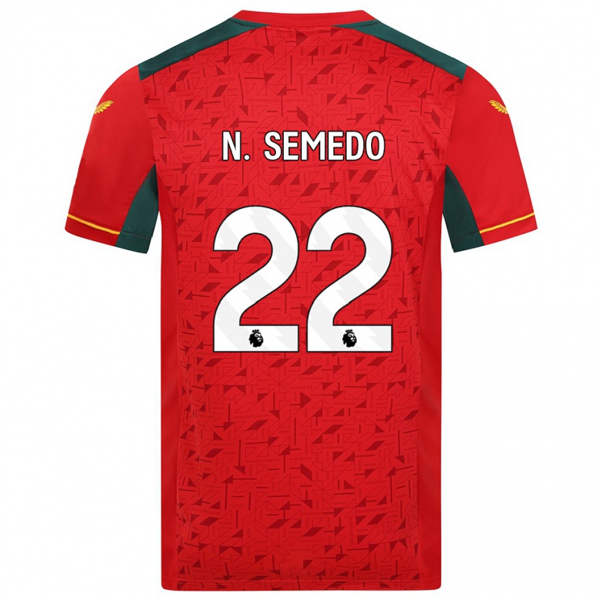 Kids Football Nélson Semedo #22 Red Away Jersey 2023/24 T-Shirt