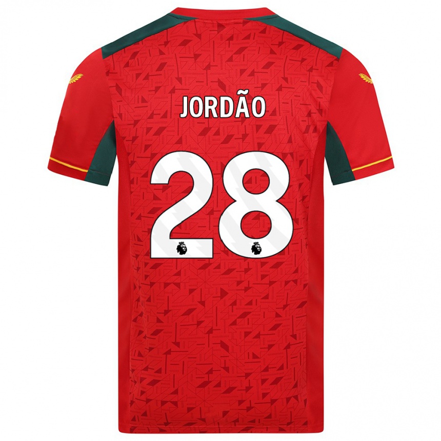 Kids Football Bruno Jordão #28 Red Away Jersey 2023/24 T-Shirt