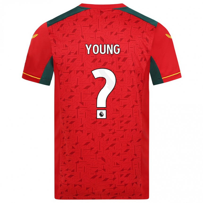 Kids Football Joe Young #0 Red Away Jersey 2023/24 T-Shirt