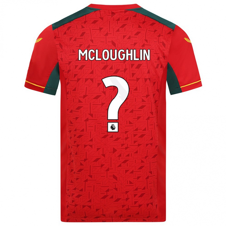 Kids Football Lee Mcloughlin #0 Red Away Jersey 2023/24 T-Shirt