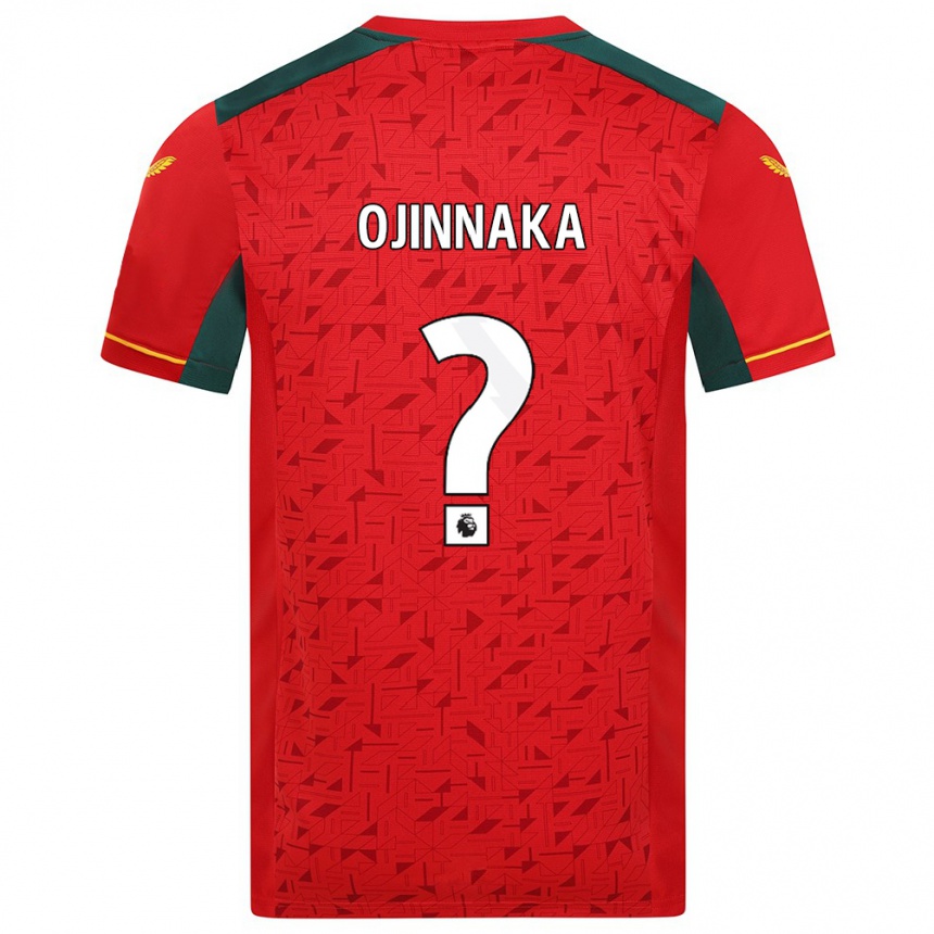 Kids Football Temple Ojinnaka #0 Red Away Jersey 2023/24 T-Shirt