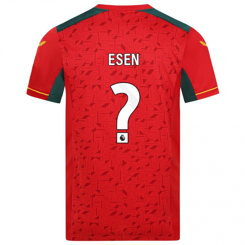 Kids Football Josh Esen #0 Red Away Jersey 2023/24 T-Shirt