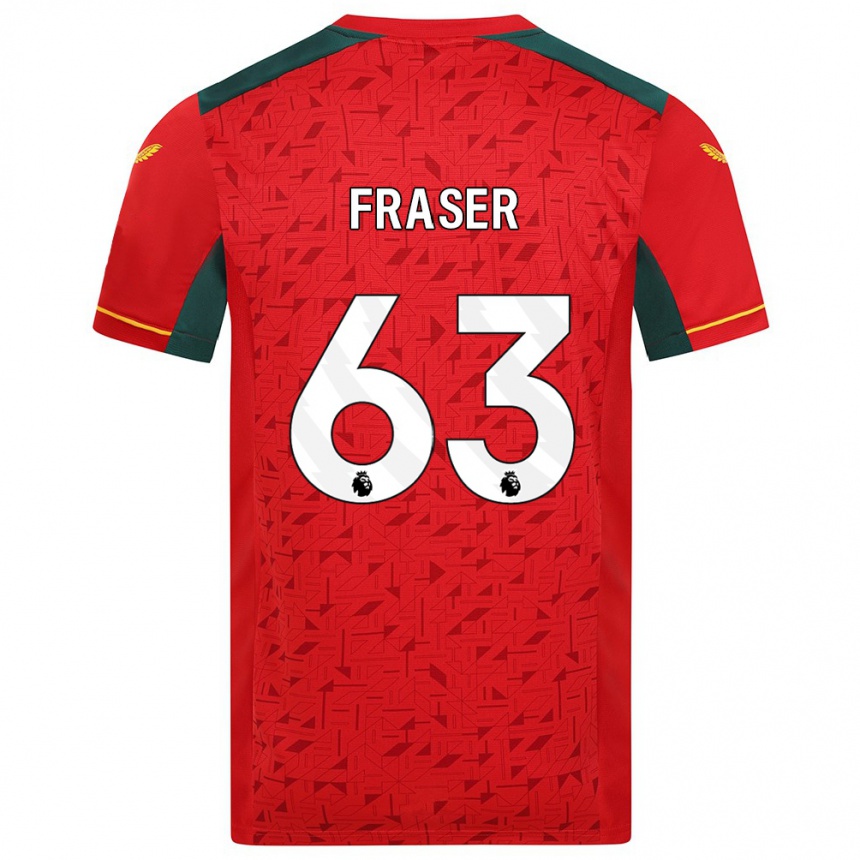 Kids Football Nathan Fraser #63 Red Away Jersey 2023/24 T-Shirt