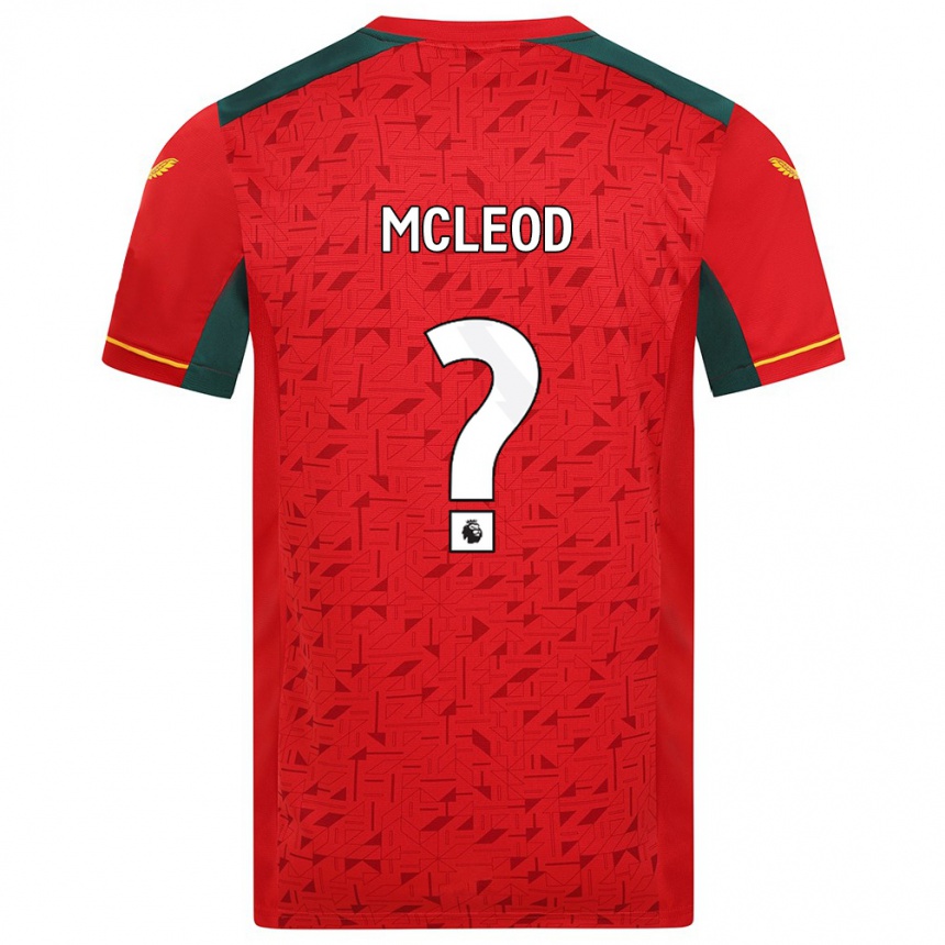 Kids Football Conor Mcleod #0 Red Away Jersey 2023/24 T-Shirt