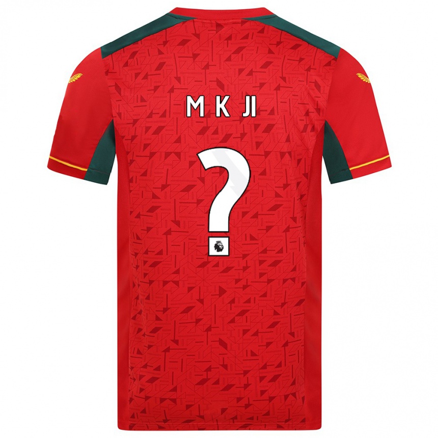 Kids Football Min-Kyu Ji #0 Red Away Jersey 2023/24 T-Shirt