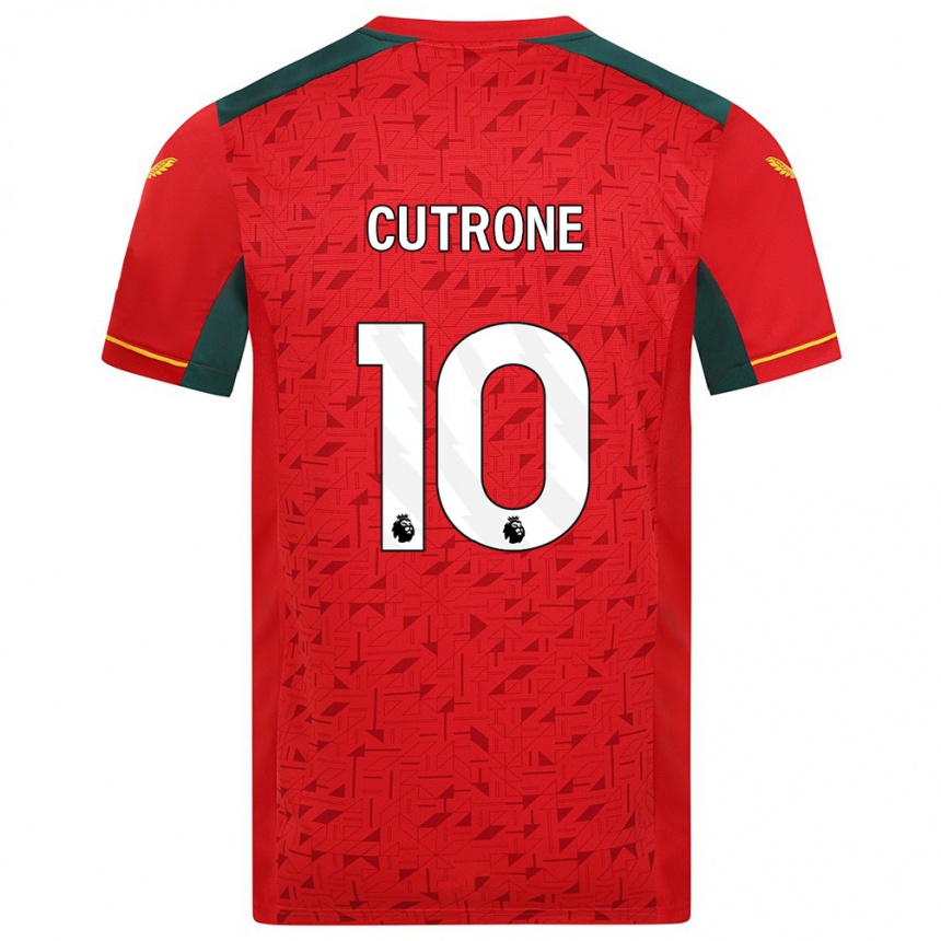 Kids Football Patrick Cutrone #10 Red Away Jersey 2023/24 T-Shirt