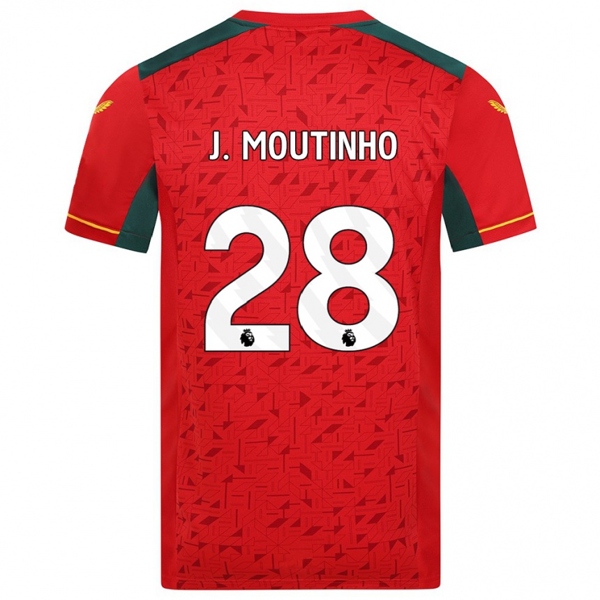 Kids Football Joao Moutinho #28 Red Away Jersey 2023/24 T-Shirt