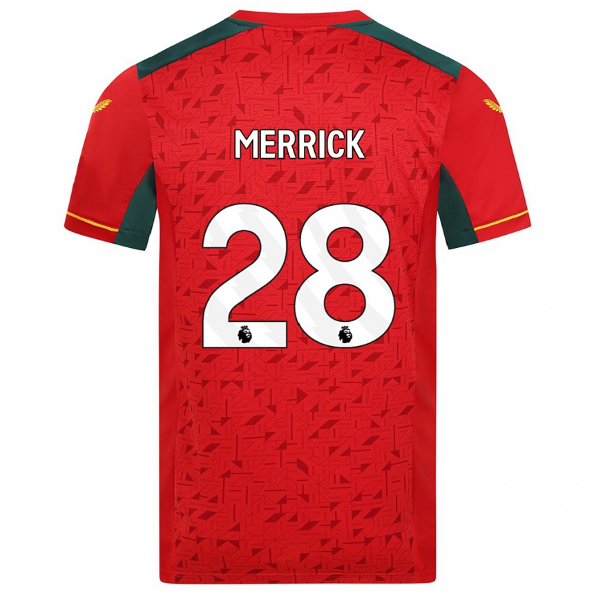 Kids Football Beth Merrick #28 Red Away Jersey 2023/24 T-Shirt