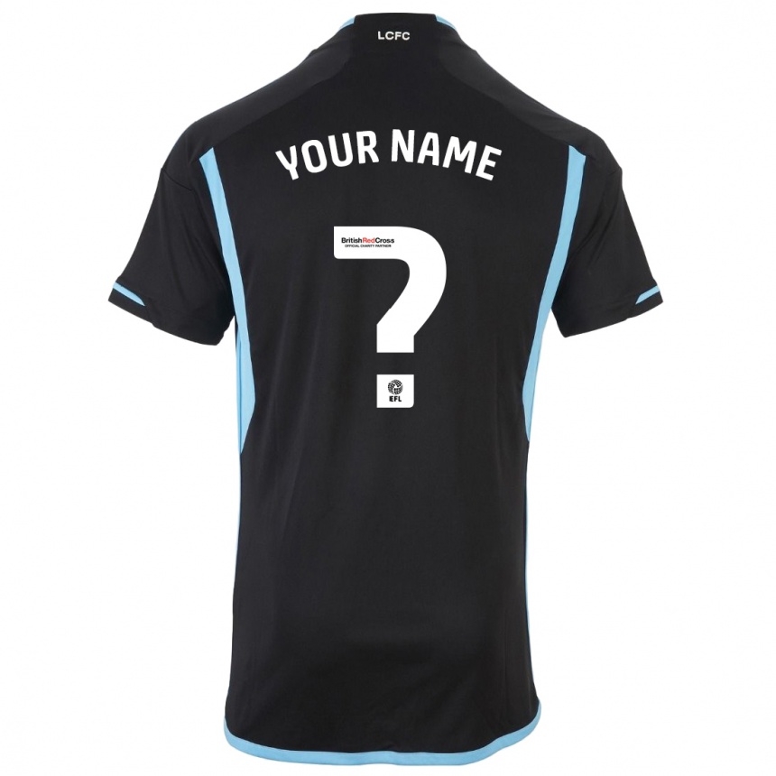 Kids Football Your Name #0 Black Away Jersey 2023/24 T-Shirt