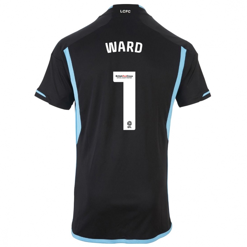 Kids Football Danny Ward #1 Black Away Jersey 2023/24 T-Shirt