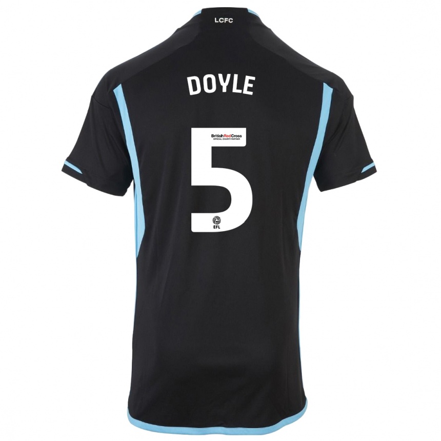 Kids Football Callum Doyle #5 Black Away Jersey 2023/24 T-Shirt