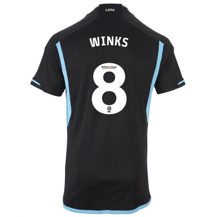 Kids Football Harry Winks #8 Black Away Jersey 2023/24 T-Shirt
