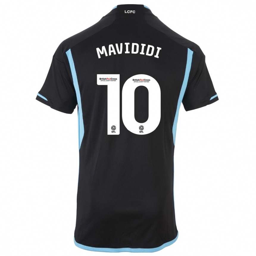 Kids Football Stephy Mavididi #10 Black Away Jersey 2023/24 T-Shirt