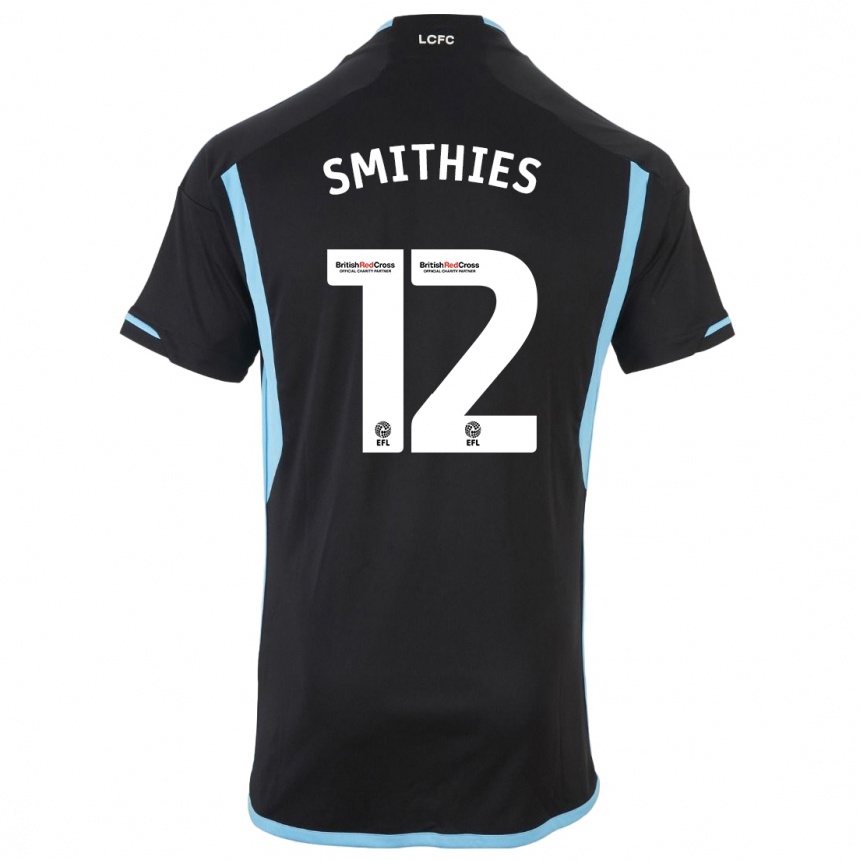 Kids Football Alex Smithies #12 Black Away Jersey 2023/24 T-Shirt