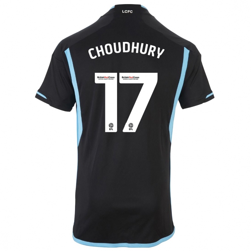 Kids Football Hamza Choudhury #17 Black Away Jersey 2023/24 T-Shirt