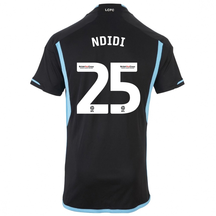 Kids Football Wilfred Ndidi #25 Black Away Jersey 2023/24 T-Shirt