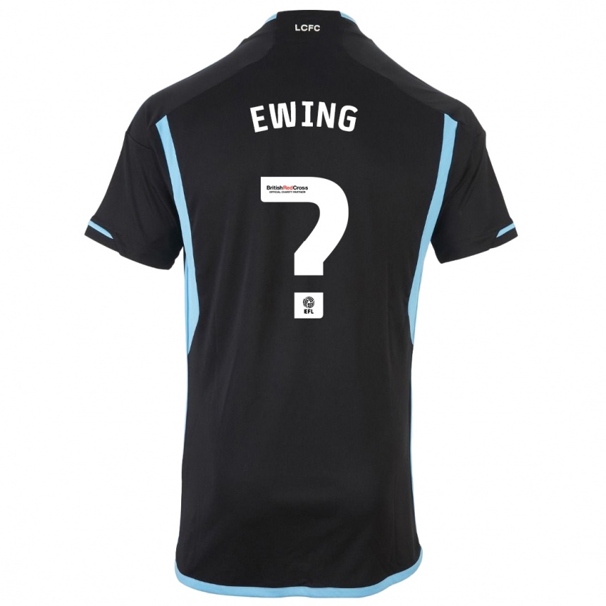 Kids Football Oliver Ewing #0 Black Away Jersey 2023/24 T-Shirt