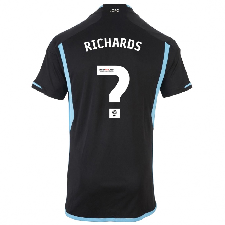 Kids Football Amani Richards #0 Black Away Jersey 2023/24 T-Shirt