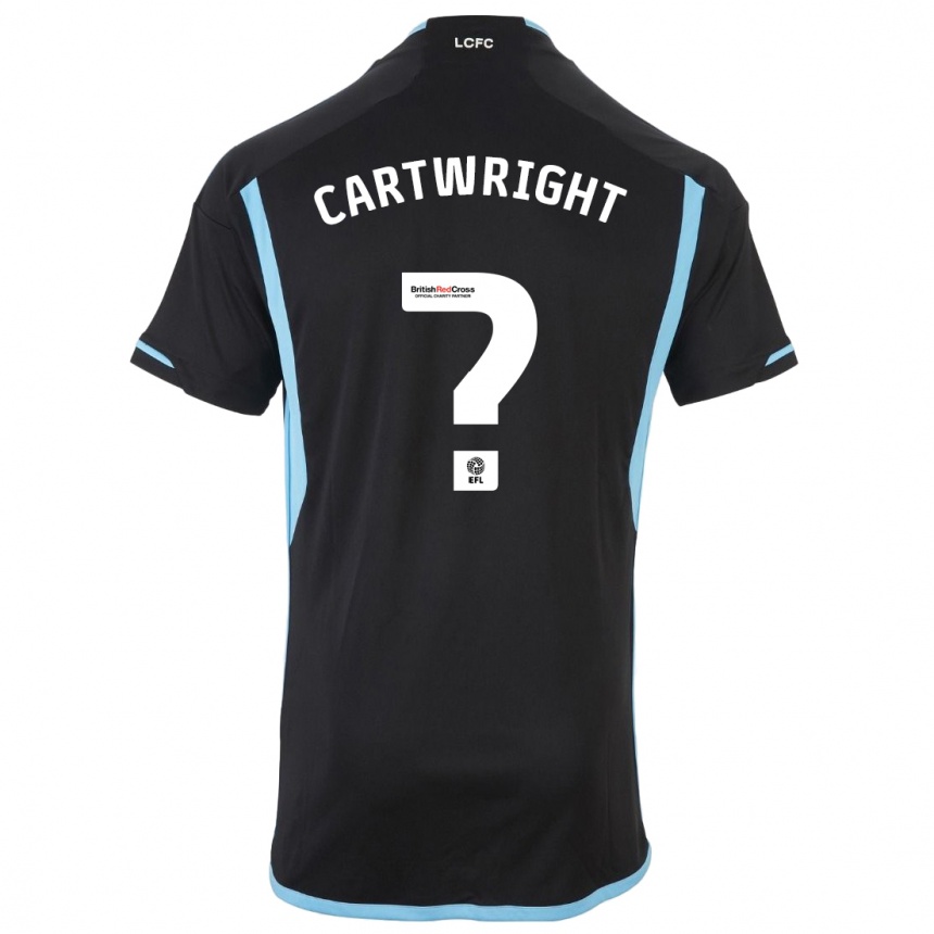 Kids Football Henry Cartwright #0 Black Away Jersey 2023/24 T-Shirt