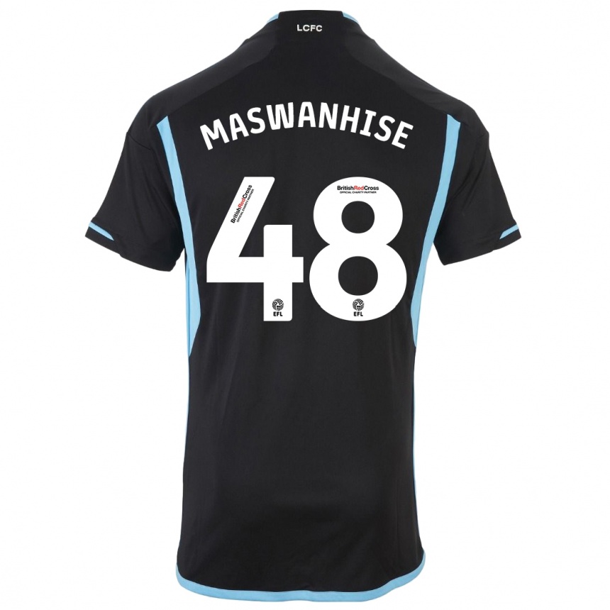 Kids Football Tawanda Maswanhise #48 Black Away Jersey 2023/24 T-Shirt