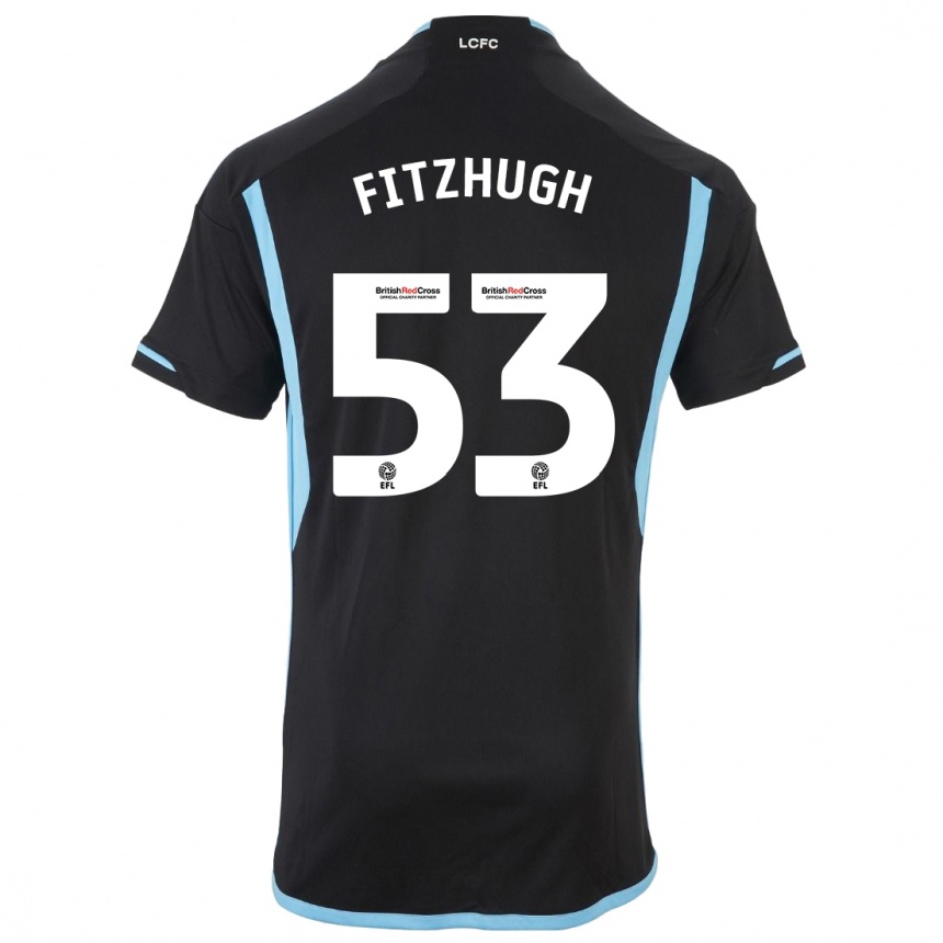 Kids Football Ethan Fitzhugh #53 Black Away Jersey 2023/24 T-Shirt