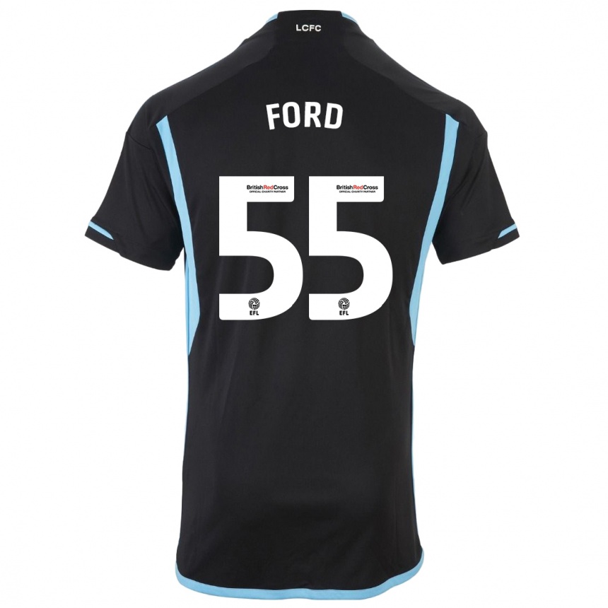 Kids Football Harvey Godsmark-Ford #55 Black Away Jersey 2023/24 T-Shirt