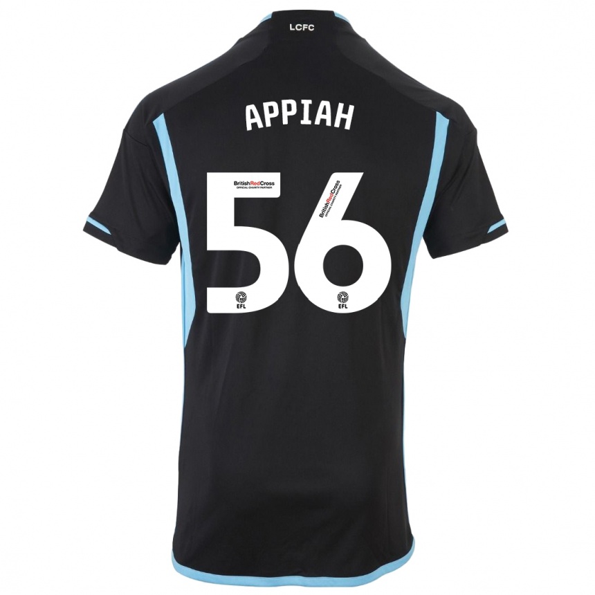 Kids Football Paul Appiah #56 Black Away Jersey 2023/24 T-Shirt