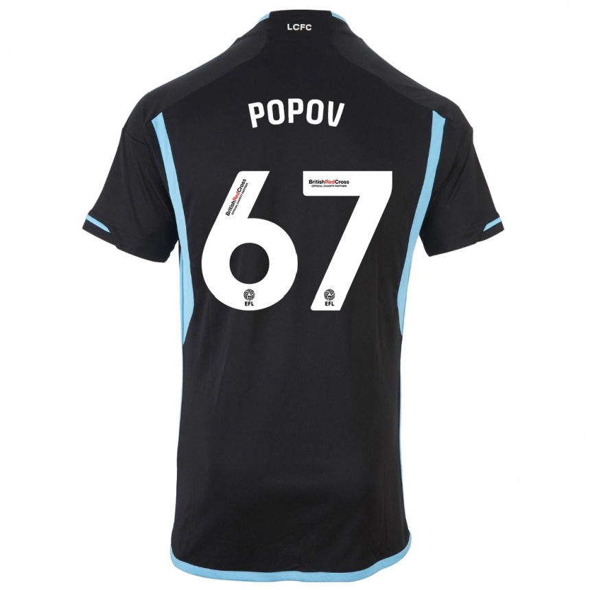 Kids Football Chris Popov #67 Black Away Jersey 2023/24 T-Shirt