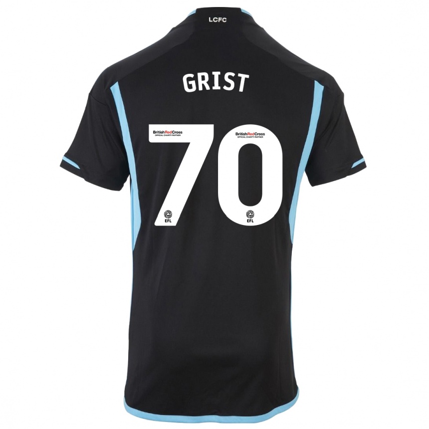 Kids Football Ben Grist #70 Black Away Jersey 2023/24 T-Shirt