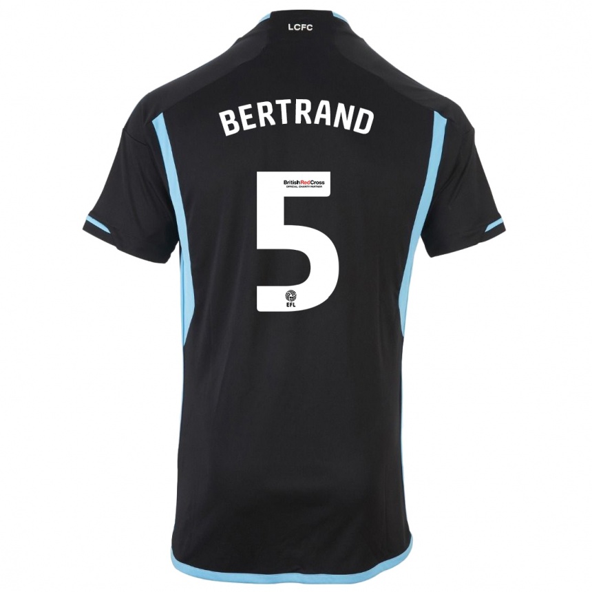 Kids Football Ryan Bertrand #5 Black Away Jersey 2023/24 T-Shirt