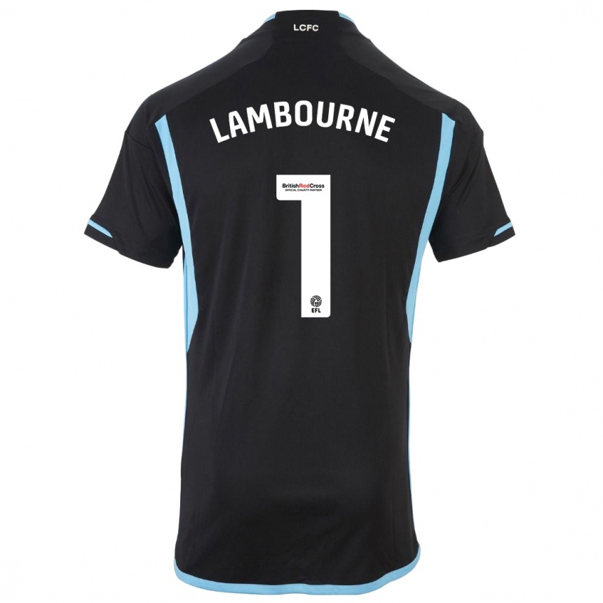 Kids Football Demi Lambourne #1 Black Away Jersey 2023/24 T-Shirt