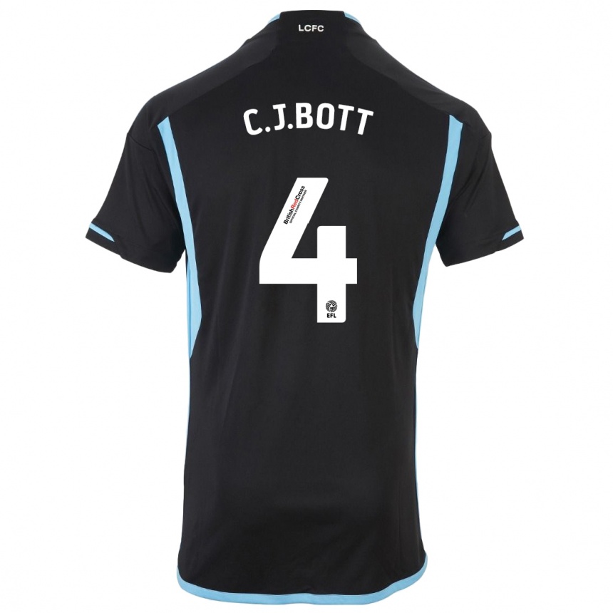 Kids Football C. J. Bott #4 Black Away Jersey 2023/24 T-Shirt